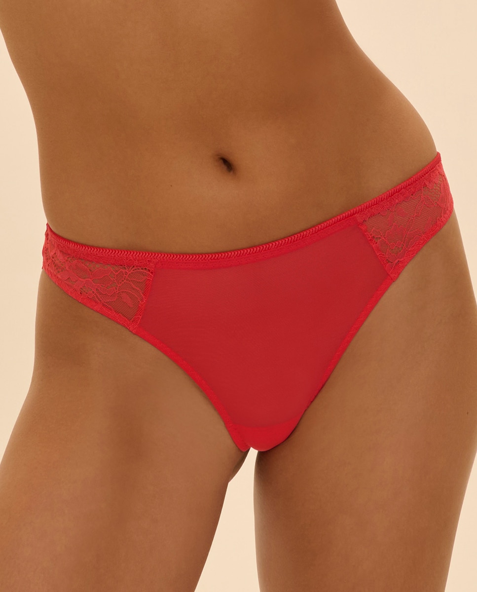 Imagem 0 de Tanga com Tule e Bordados