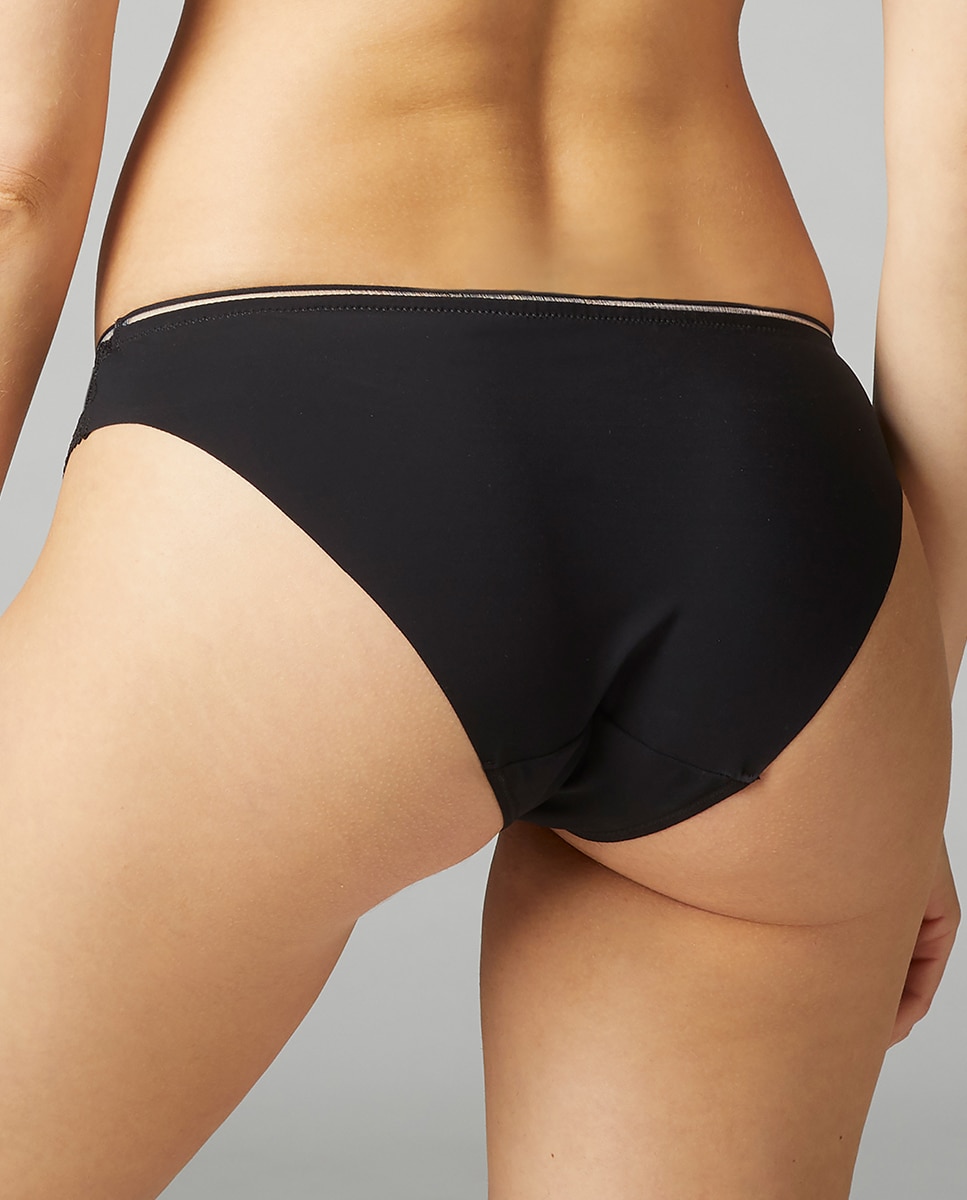 Cueca clássica preta Preto-2