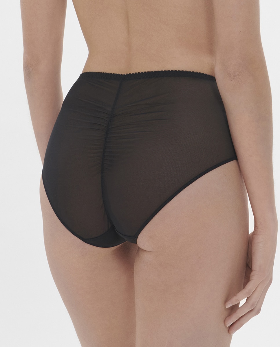 Cueca de cintura subida Preto-2