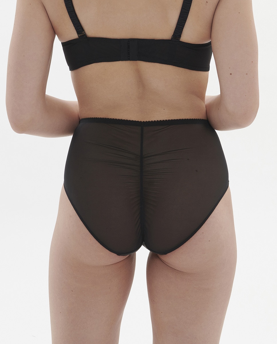 Cueca de cintura subida Preto-6