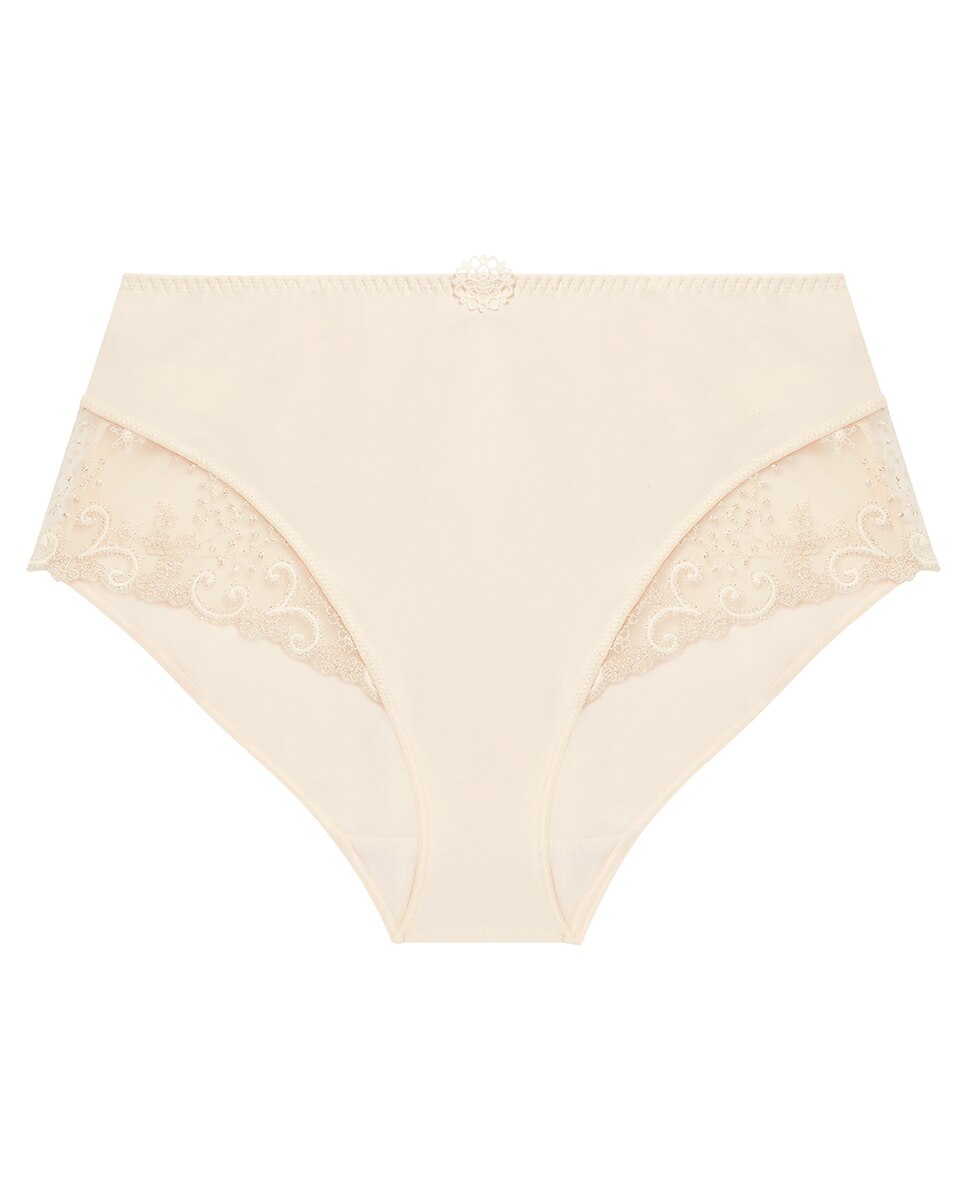 Cueca de cintura subida Castanho-claro-6