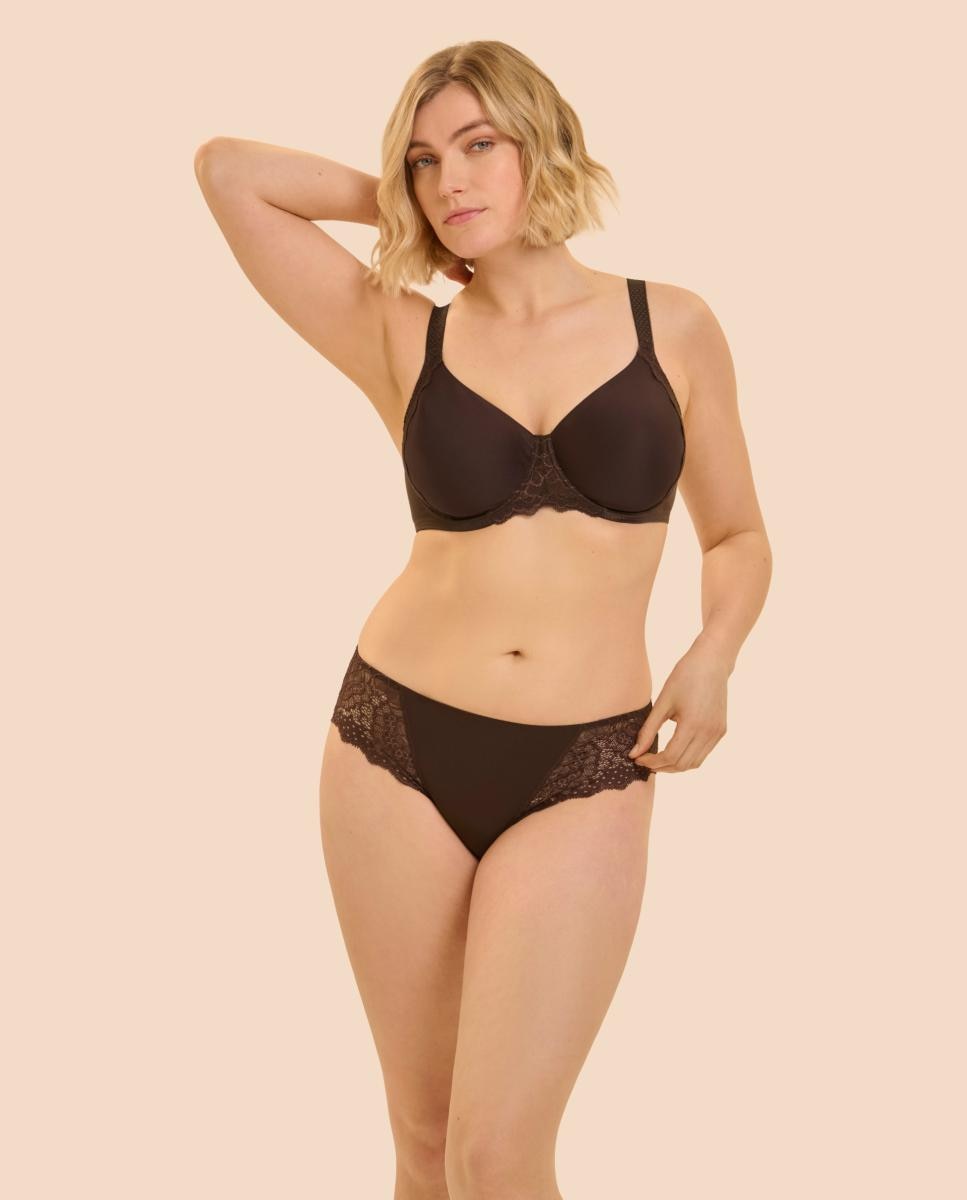 Cueca com forma ligeiramente envolvente, um modelo seguro, intemporal e tradicional Castanho-escuro-5