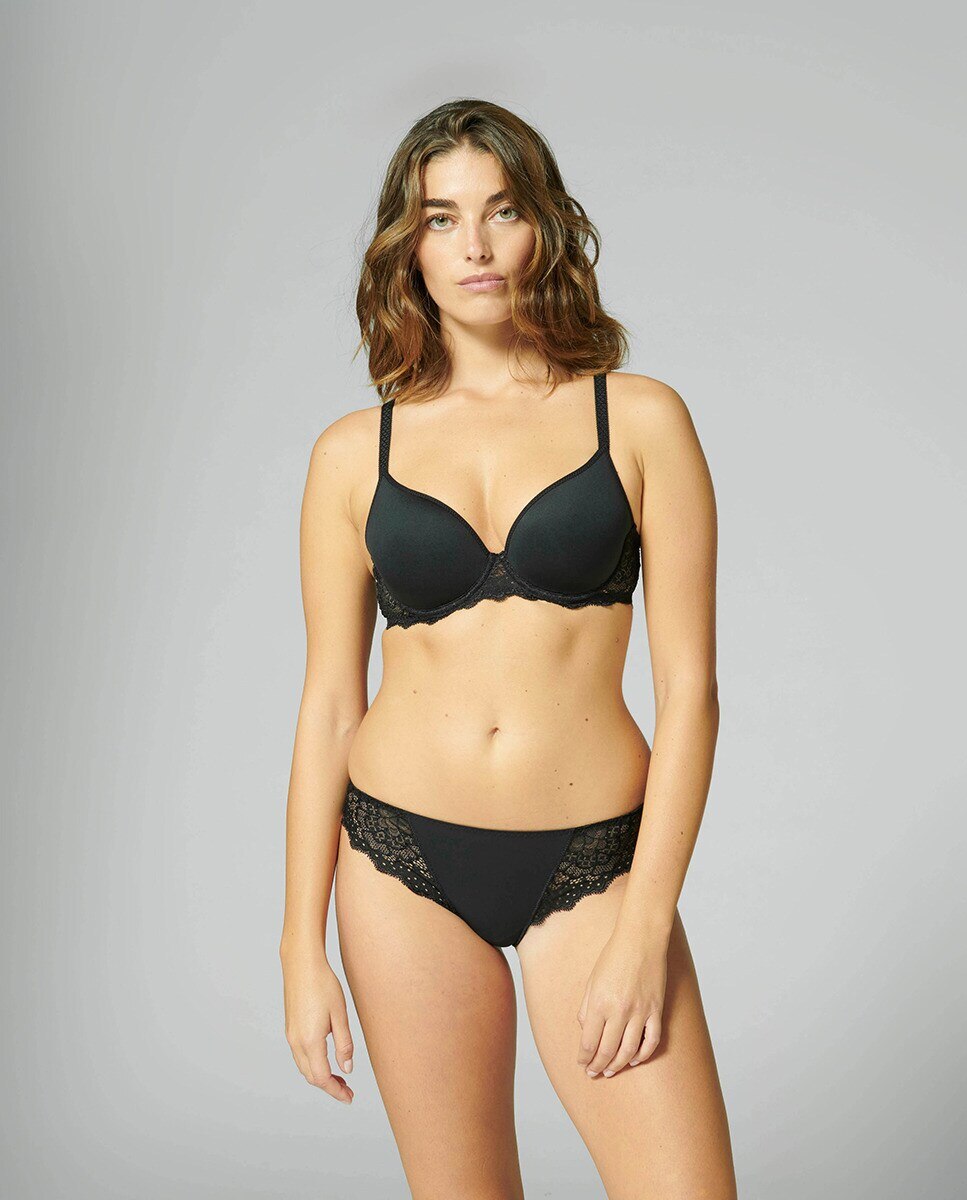 Sujetador sexy de mujer Simone Pérèle preformado con relleno 3D y aro - Negro Negro-3
