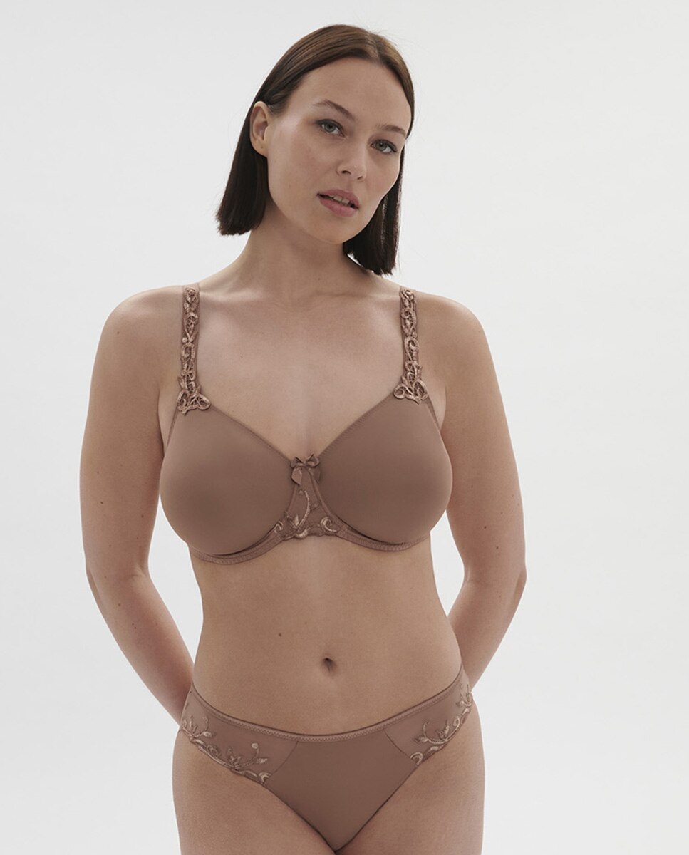 Soutien Andora Simone Pérèle plus size com aro Castanho-claro-4