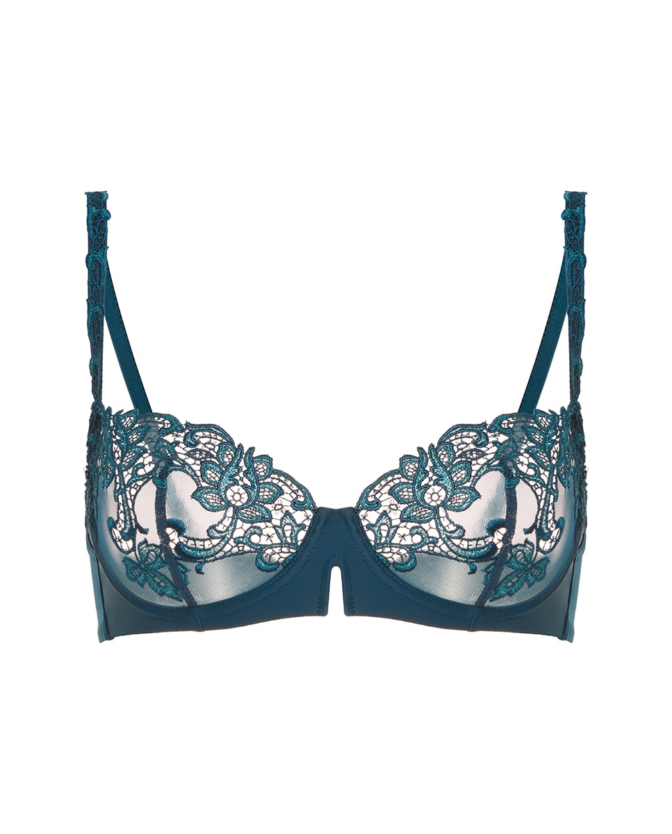 Sujetador con aro balconet - Simone Pérèle - Verde Azul índigo-7