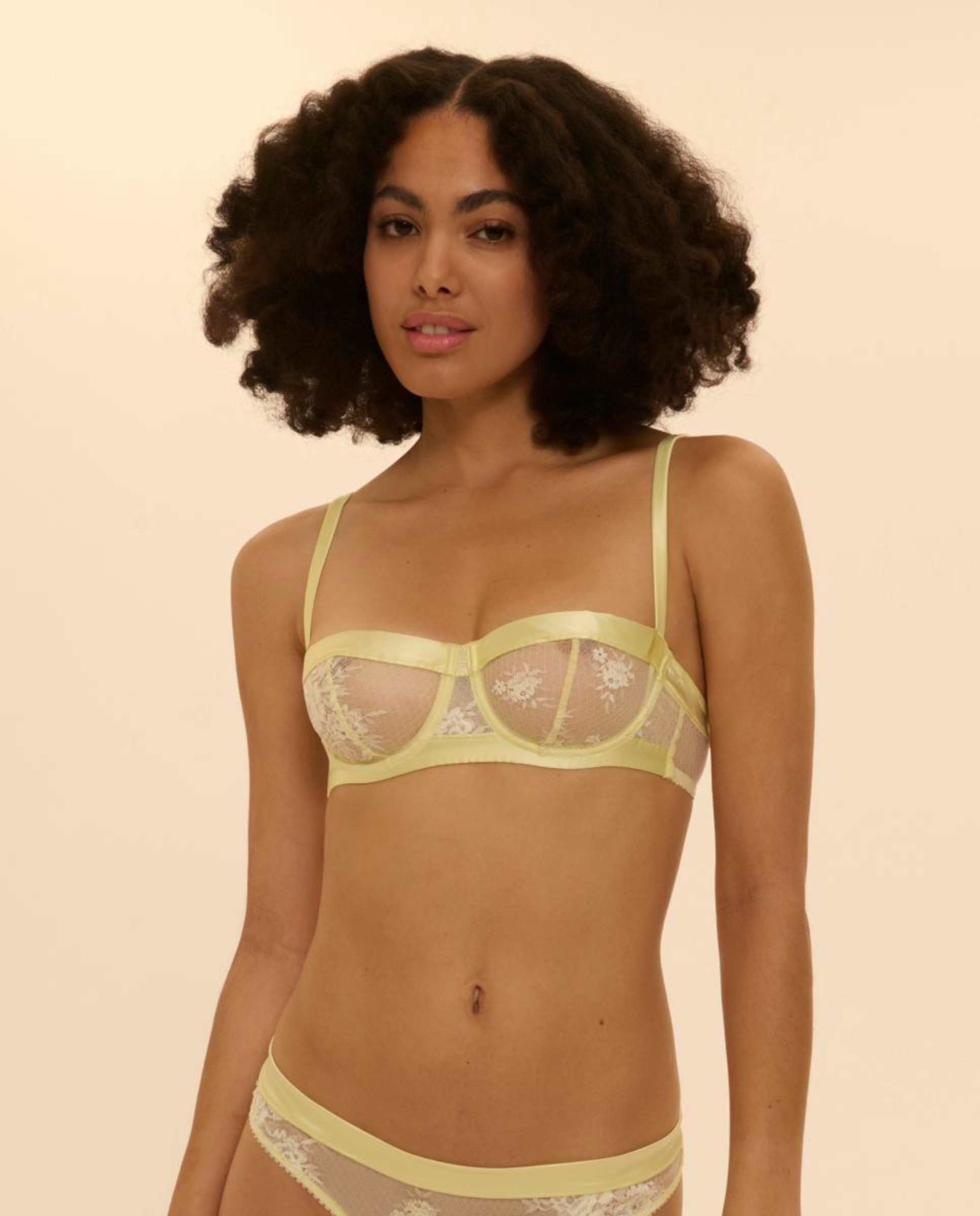 Soutien com Aros Balconette Amarelo-1