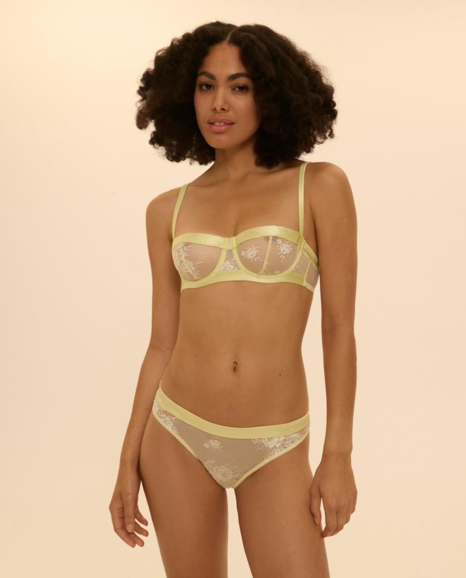 Soutien com Aros Balconette Amarelo-5