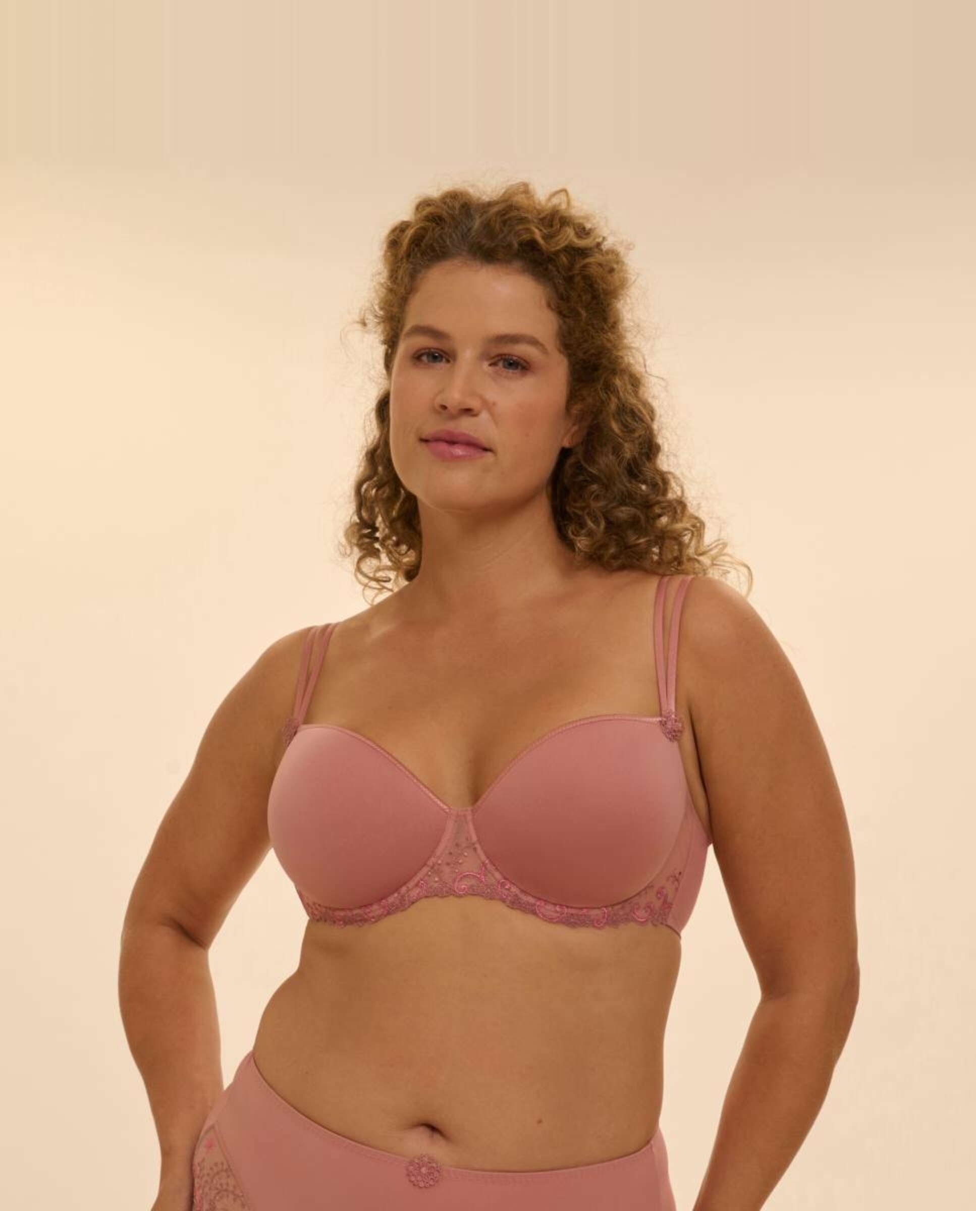 Soutien pré-formado com enchimento Rosa-1