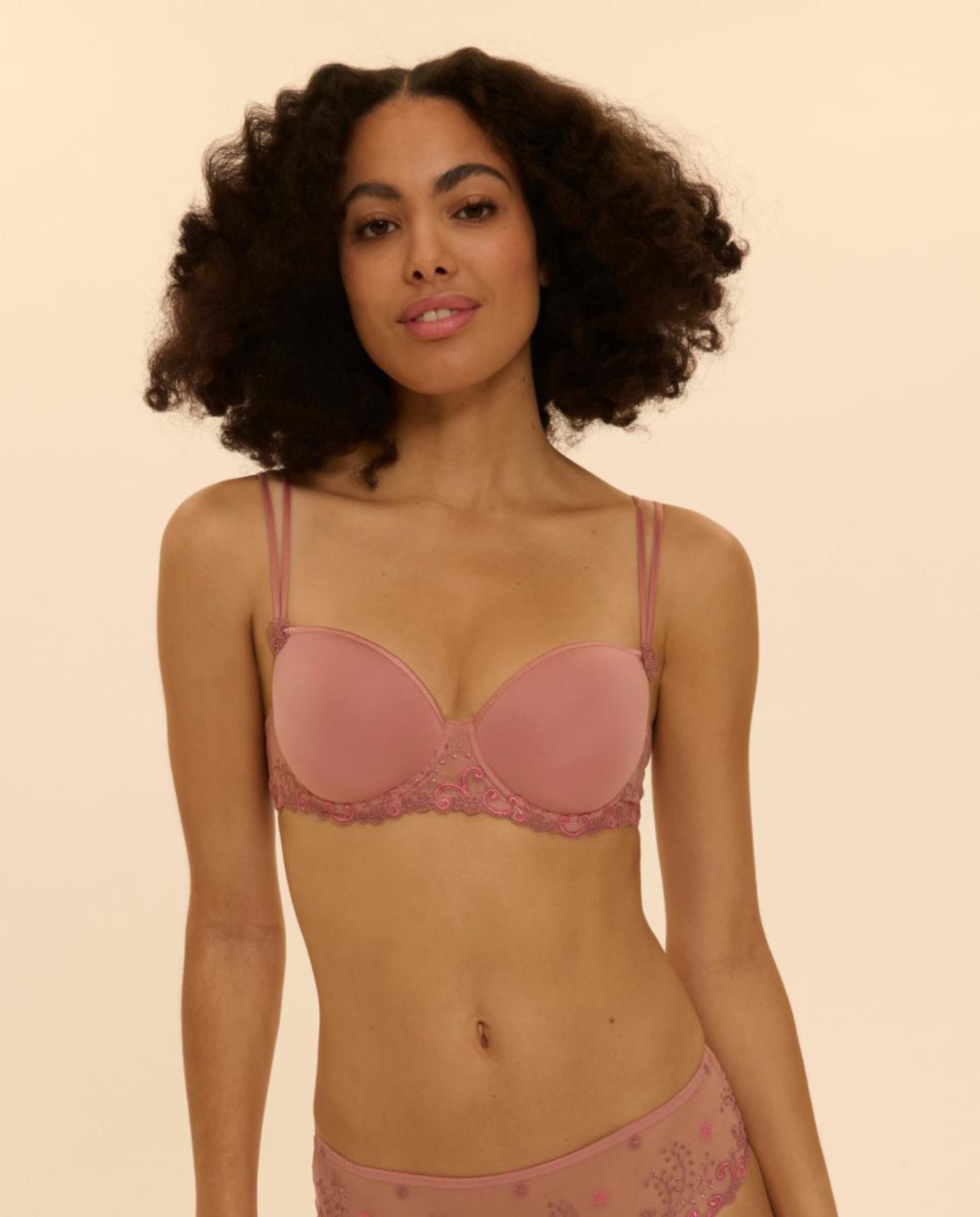 Soutien pré-formado com enchimento Rosa-3