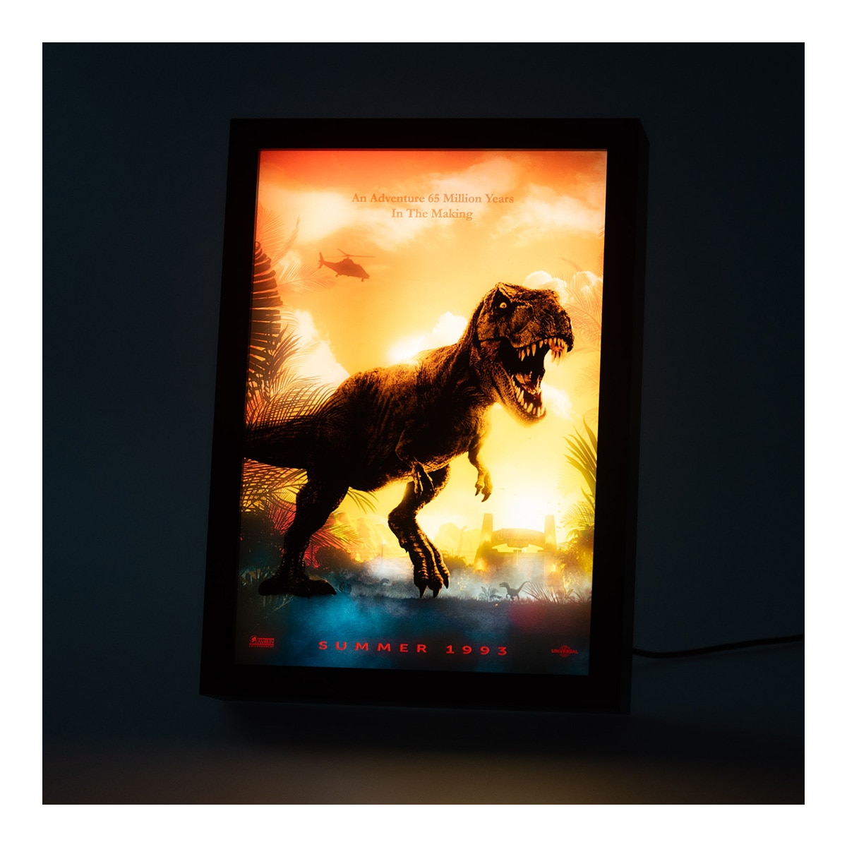 Lámina Led Emoldurada Jurassic Park Erik Castanho-2