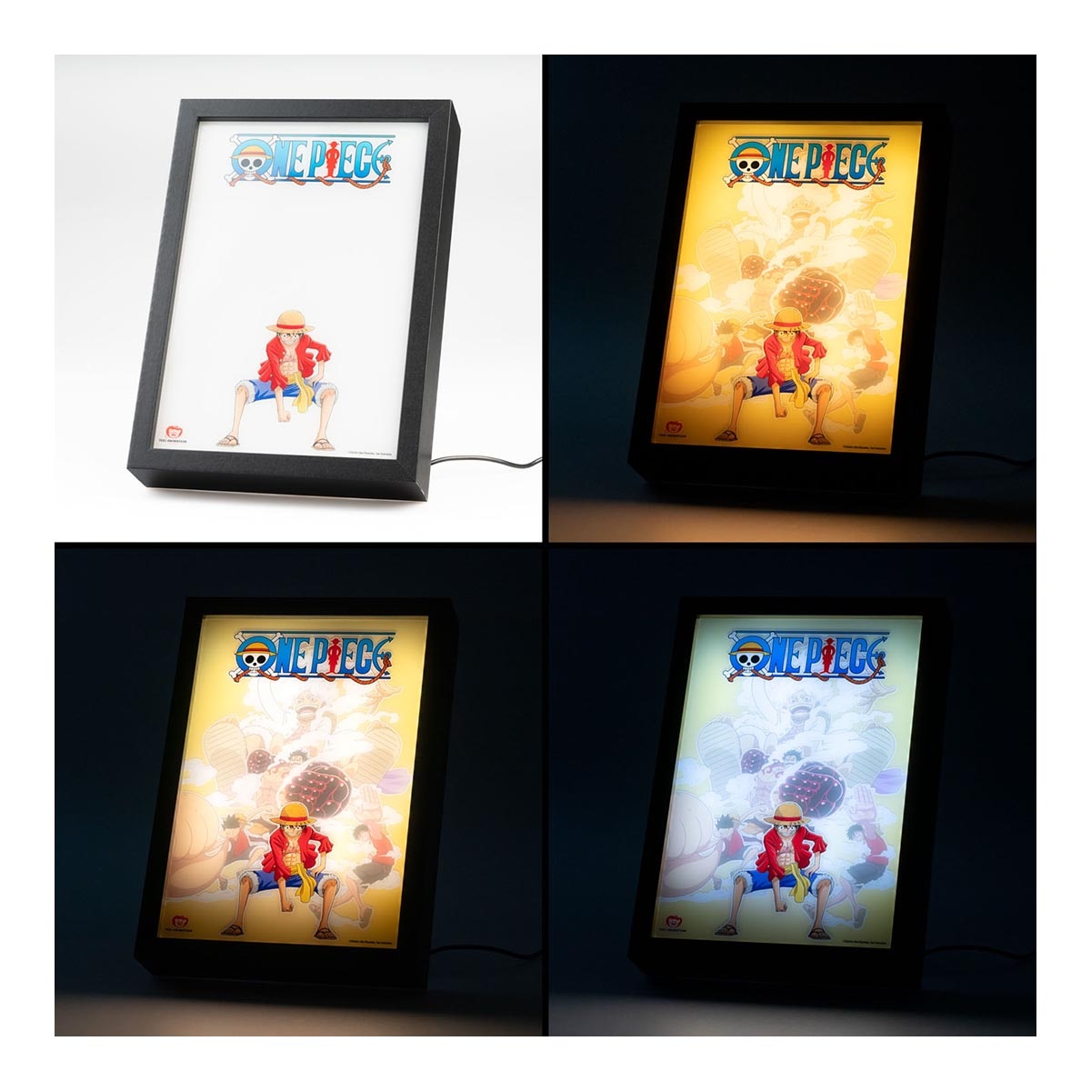 Lamina Led Enmarcada One Piece Netflix Amarelo-5