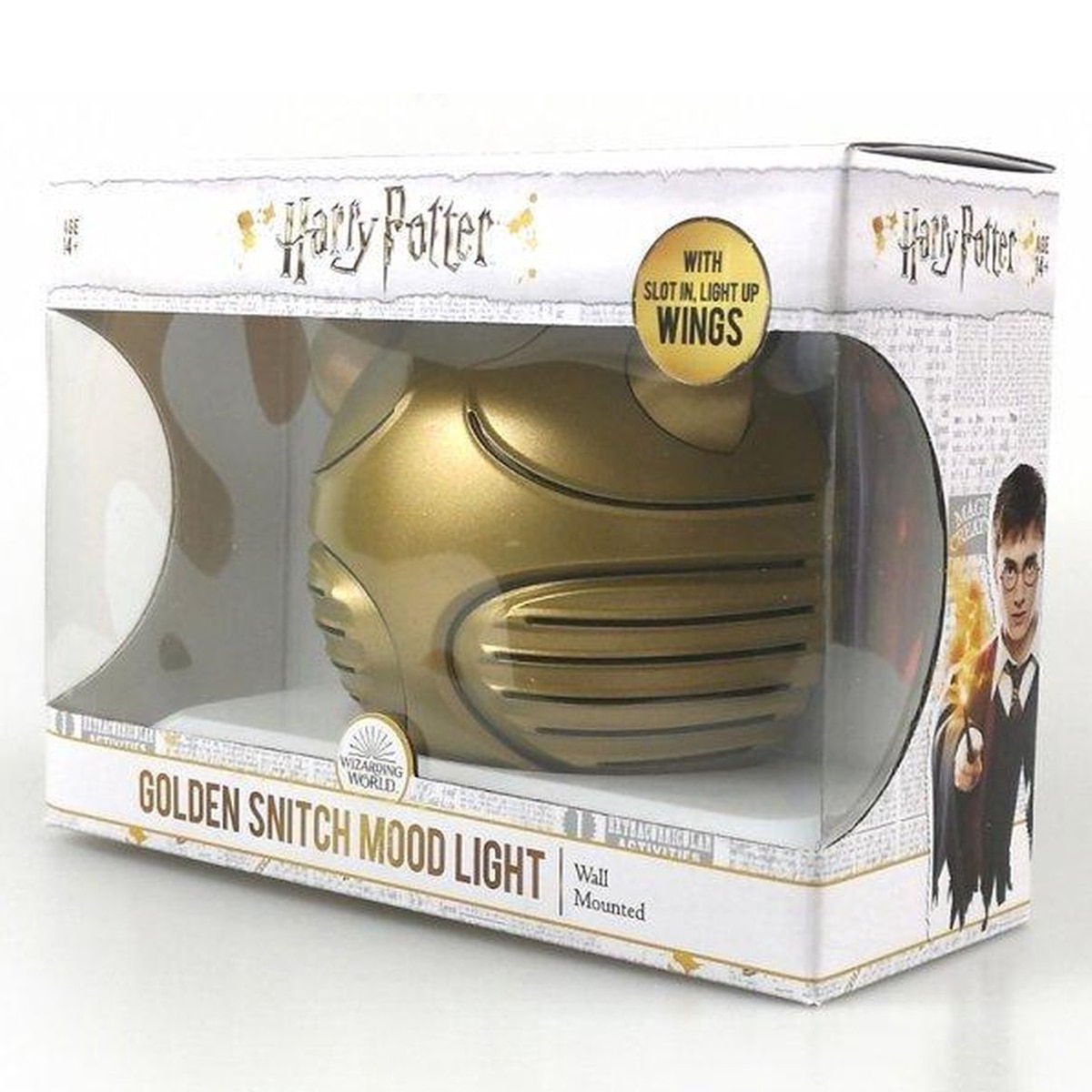 Candeeiro de parede Harry Potter Snitch Dourada 2