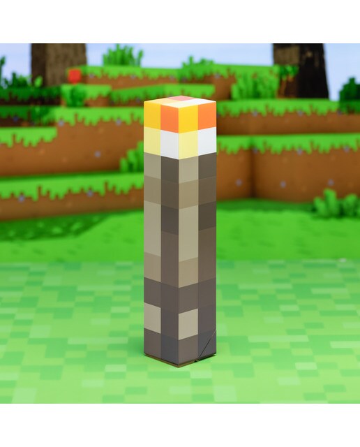 Candeeiro 3D Tocha para Mesa/Parede Minecraft 2