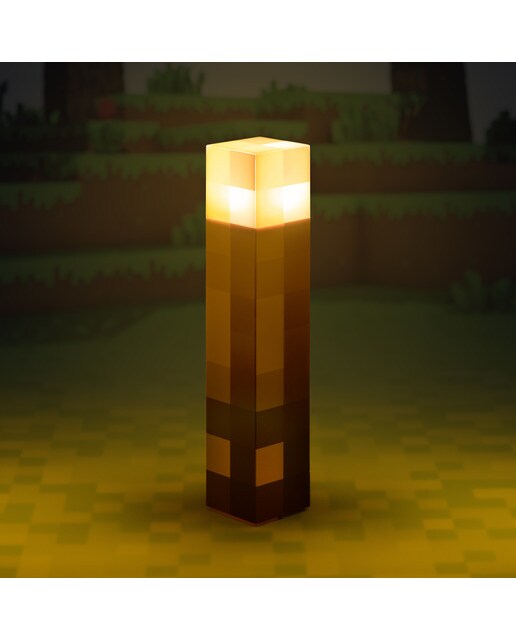 Candeeiro 3D Tocha para Mesa/Parede Minecraft 4