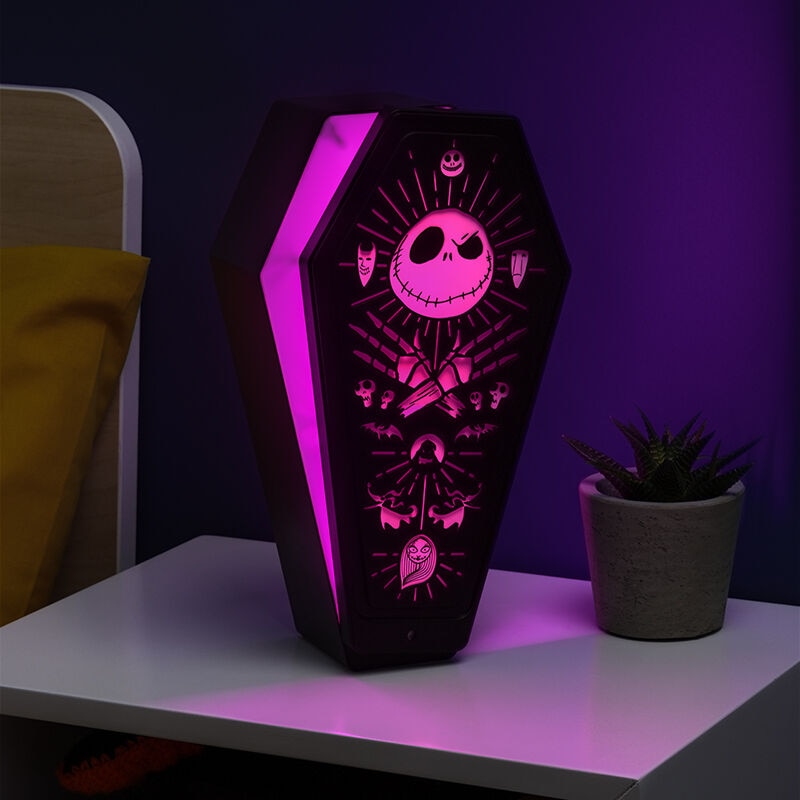 Lámpara 3D Ataúd Jack Skelling Disney Pesadilla antes de Navidad 5