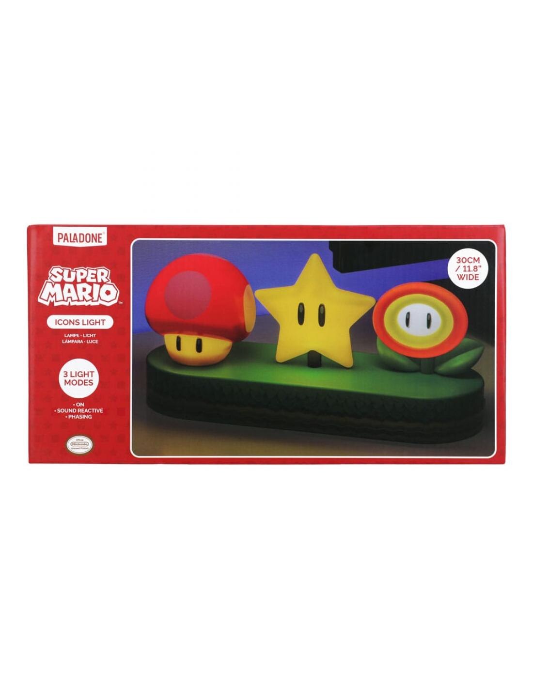 Candeeiro Icon light Seta + Estrella + Flor Mario Bros 2