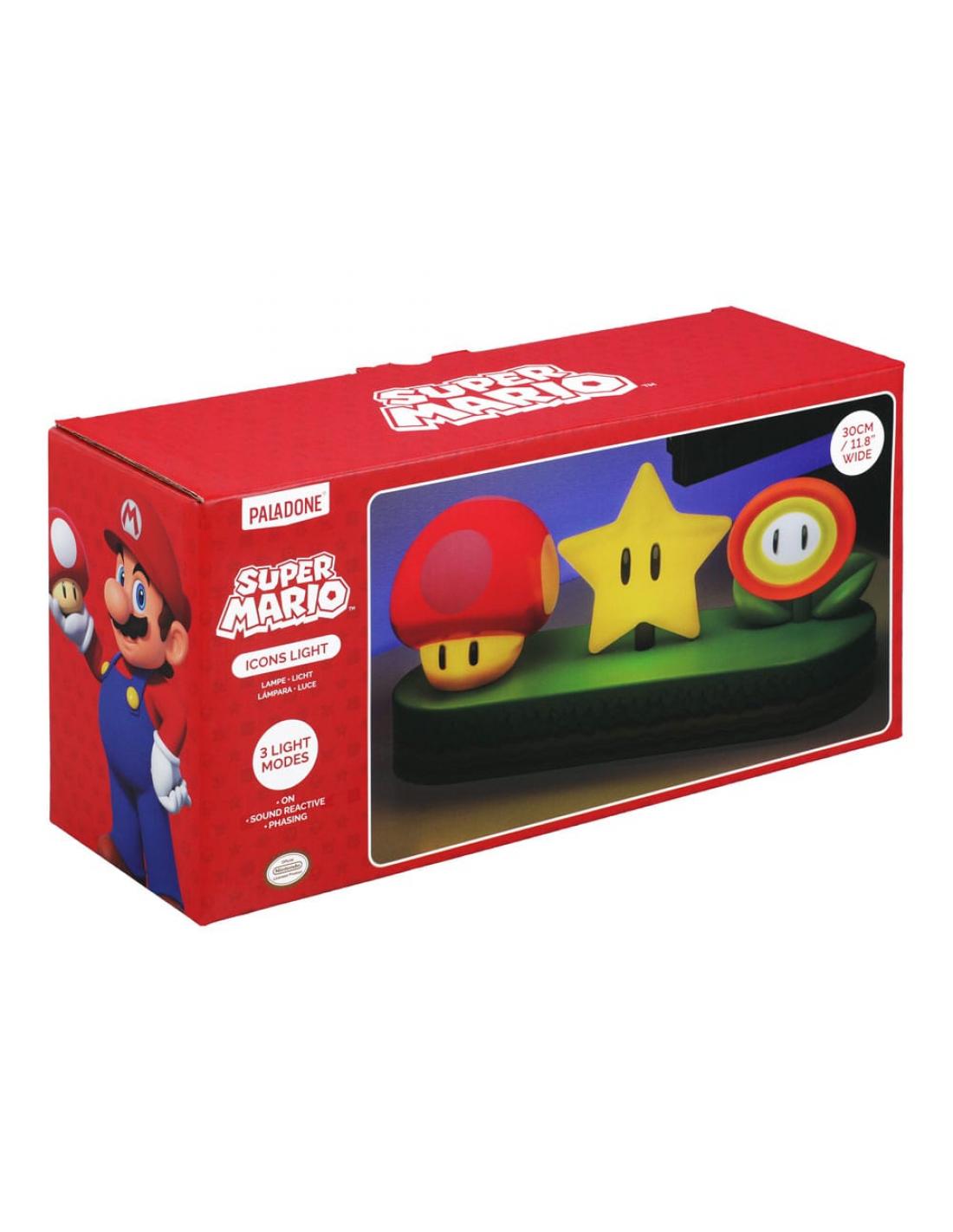 Candeeiro Icon light Seta + Estrella + Flor Mario Bros 3