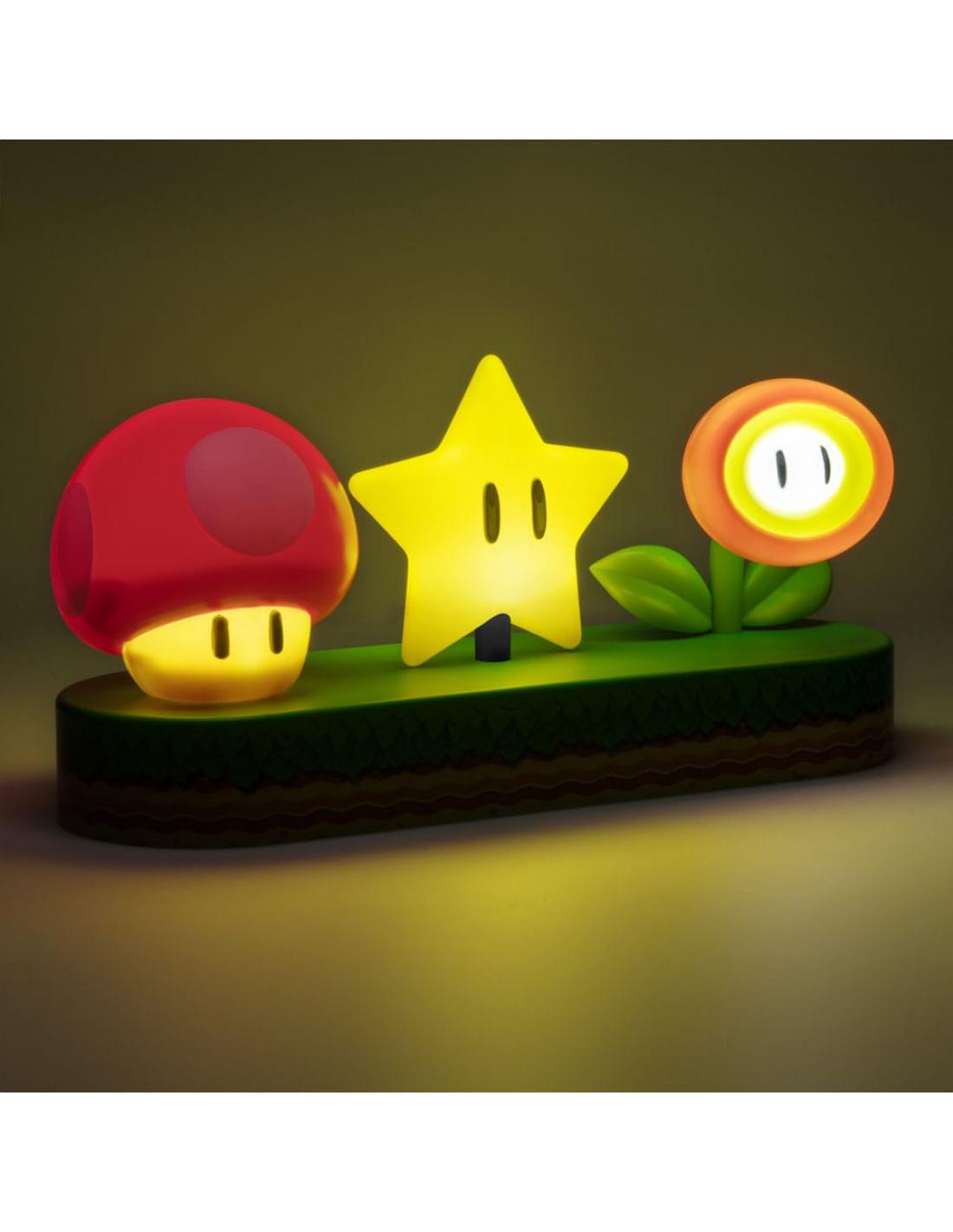 Candeeiro Icon light Seta + Estrella + Flor Mario Bros 4