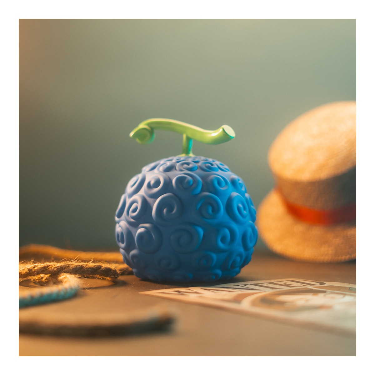 Lâmpada 3D Fruta Gum Gum One Piece Grupo Erik Azul-4