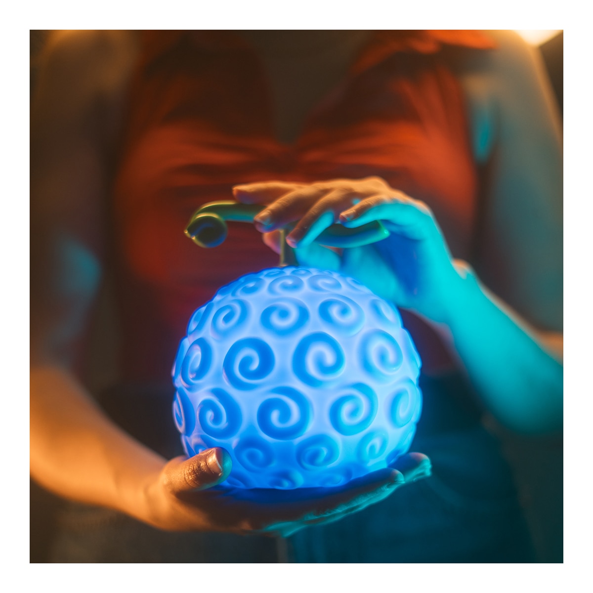 Lâmpada 3D Fruta Gum Gum One Piece Grupo Erik Azul-6