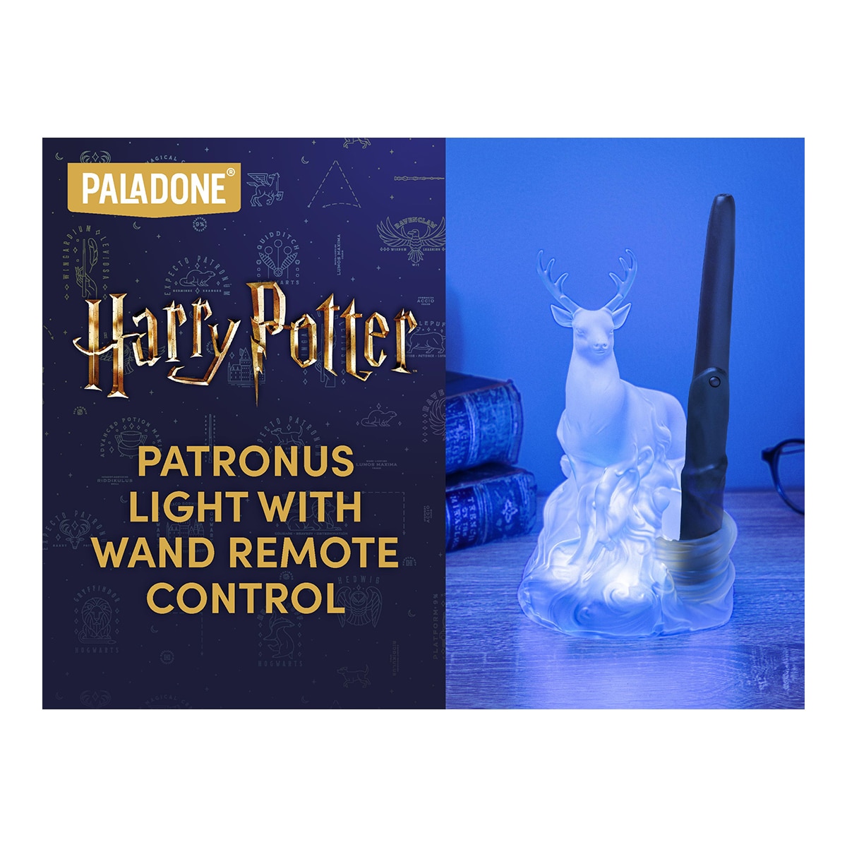 Candeeiro Patronus Comando Varita Harry Potter Paladone Azul-8