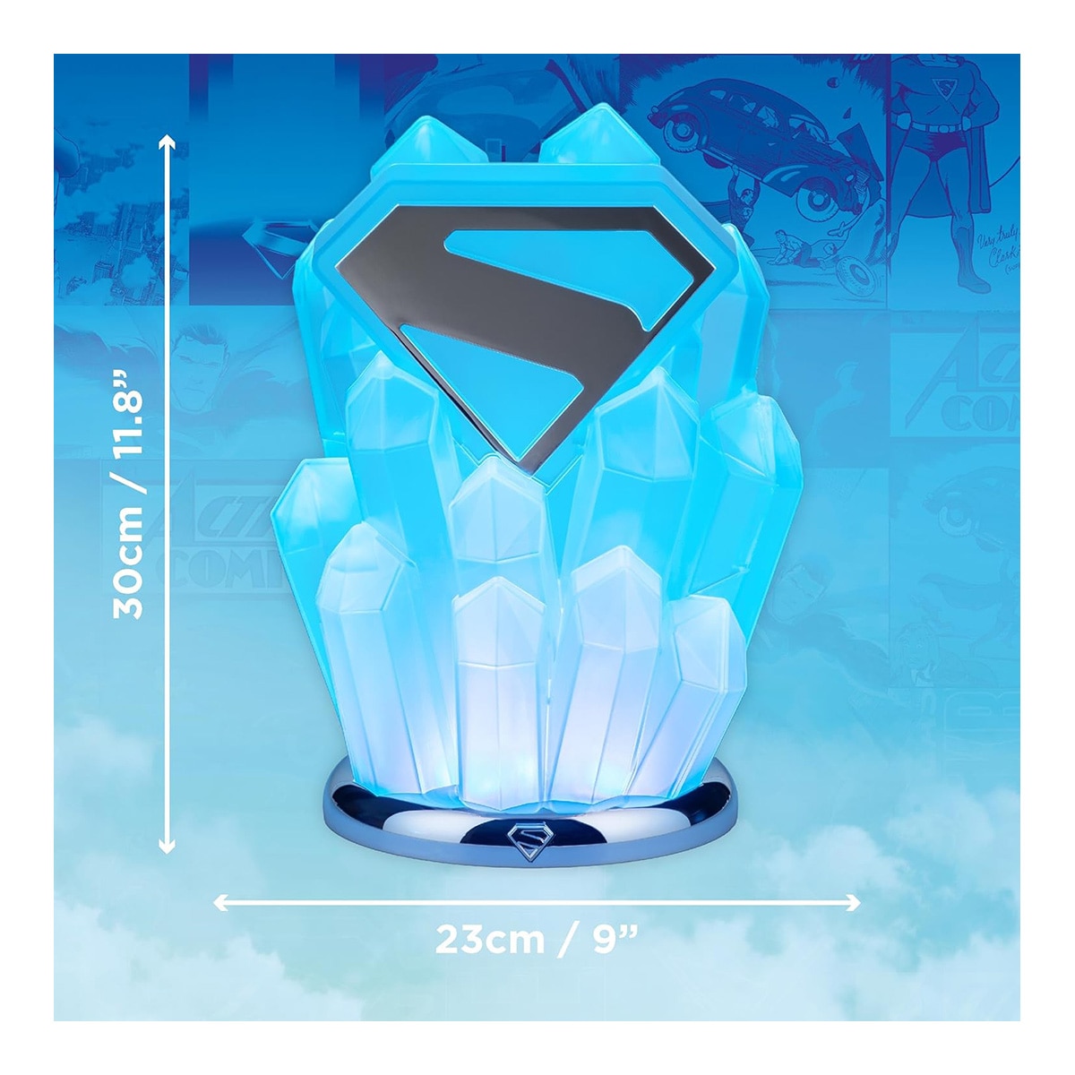 Candeeiro Superman Fortress Solitude Dc Comics Superman Paladone Azul-4