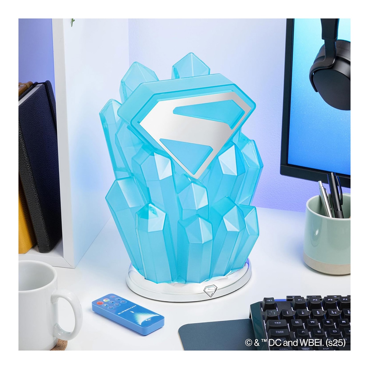 Candeeiro Superman Fortress Solitude Dc Comics Superman Paladone Azul-6