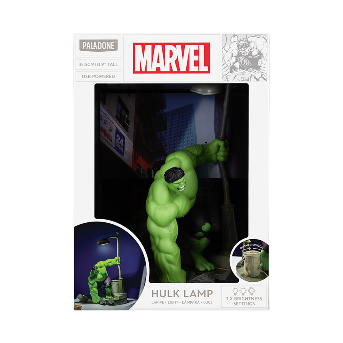 Candeeiro Hulk Diorama Hulk Marvel Paladone 4
