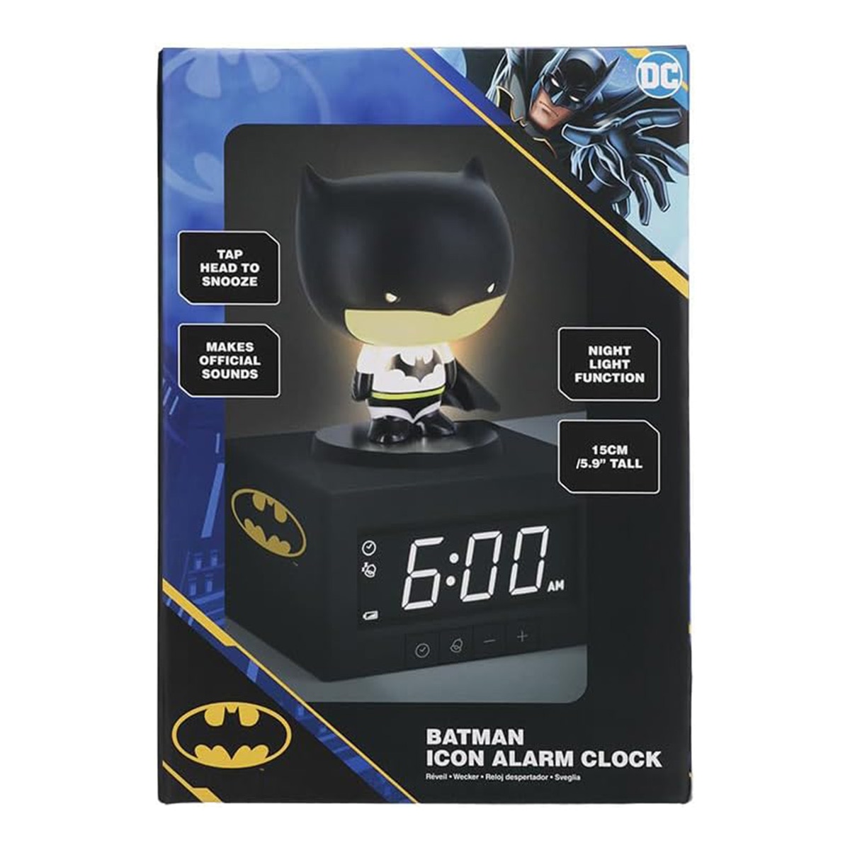 Relógio Alarme Batman Dc Comics Batman Paladone Vermelho-6