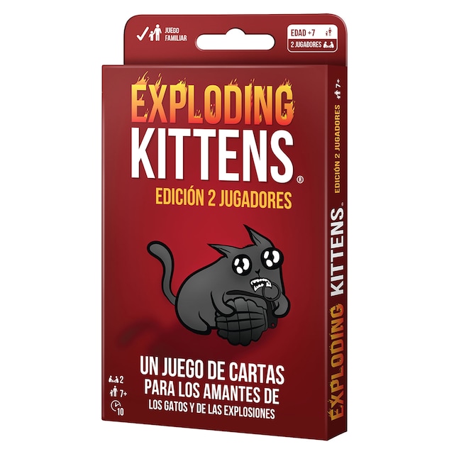 Juego de cartas Exploding Kittens: 2 Jugadores.