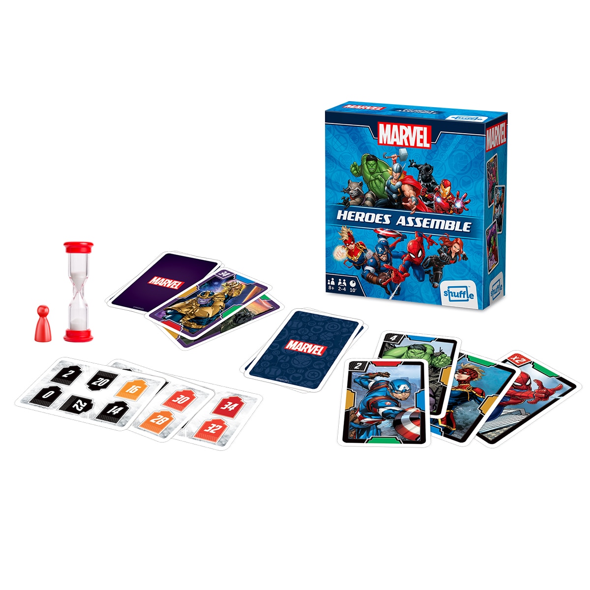 Jogo de Mesa Marvel Los Vengadores Shuffle Marvel Heroes 2