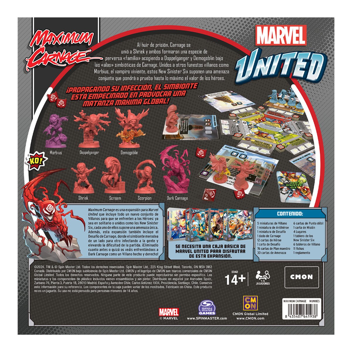 Jogo de Tabuleiro Marvel United: Maximum Carnage Marvel 5