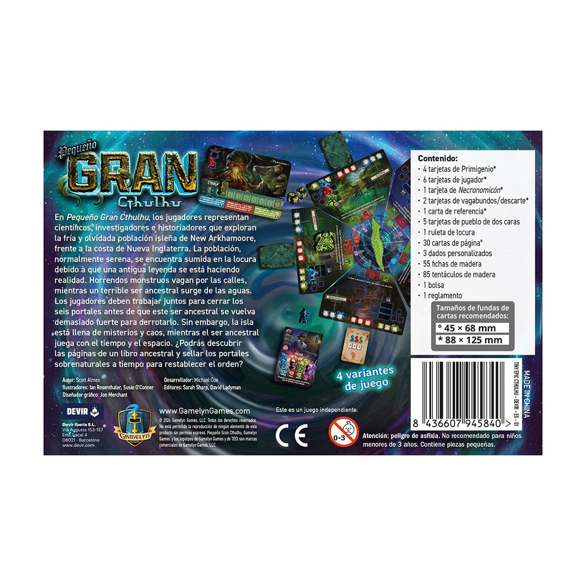Jogo de Taboleiro Pequeno Grande Cthulhu Devir Preto-3