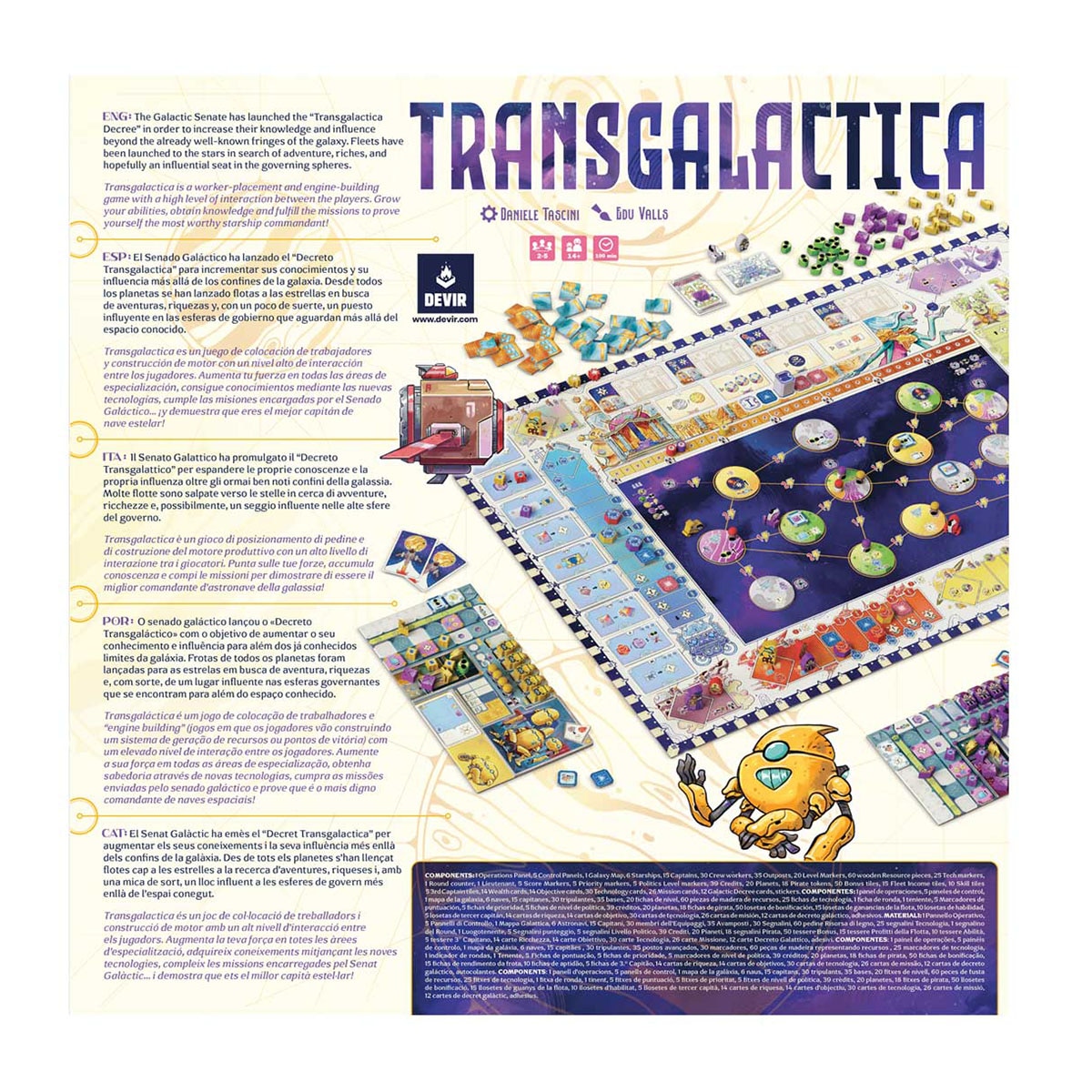 Jogo de Tabuleiro Transgalactica Devir Branco-3