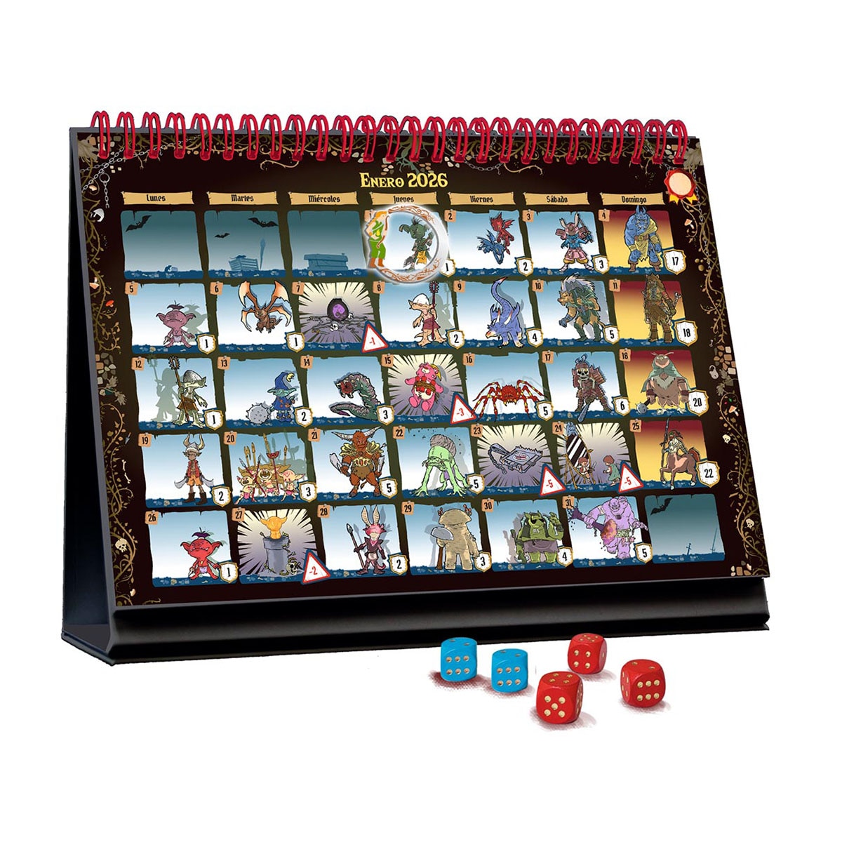 Jogo de Tabuleiro Calendário de 365 Adventures Dungeon Devir Vermelho-2