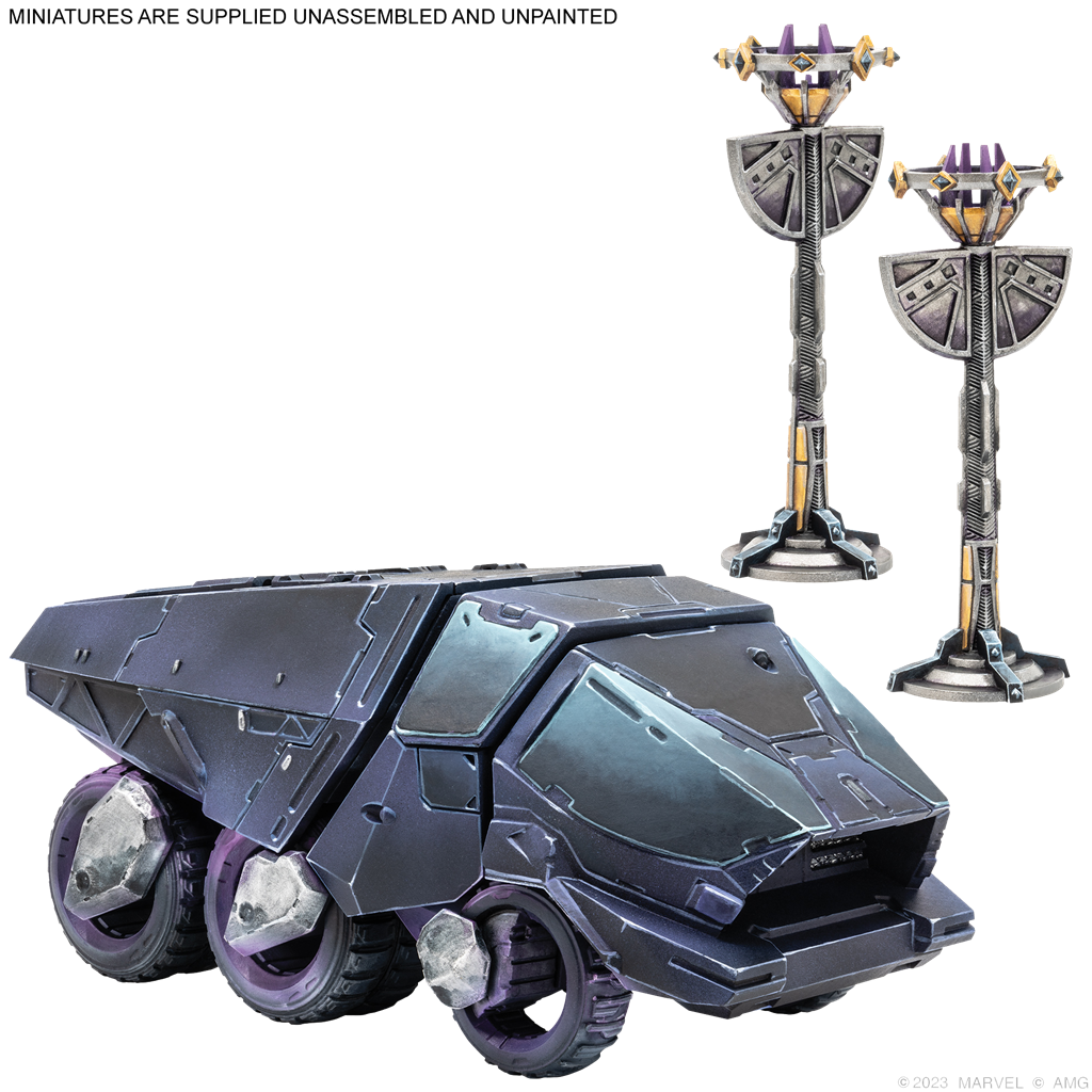 Jogo de miniaturas MCP: Kingdom Wakanda Terrain Pk Atomic Mass Games 2