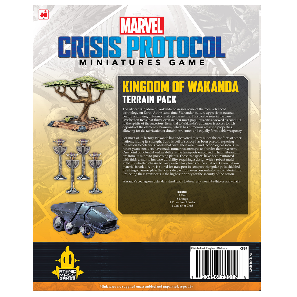 Jogo de miniaturas MCP: Kingdom Wakanda Terrain Pk Atomic Mass Games 4