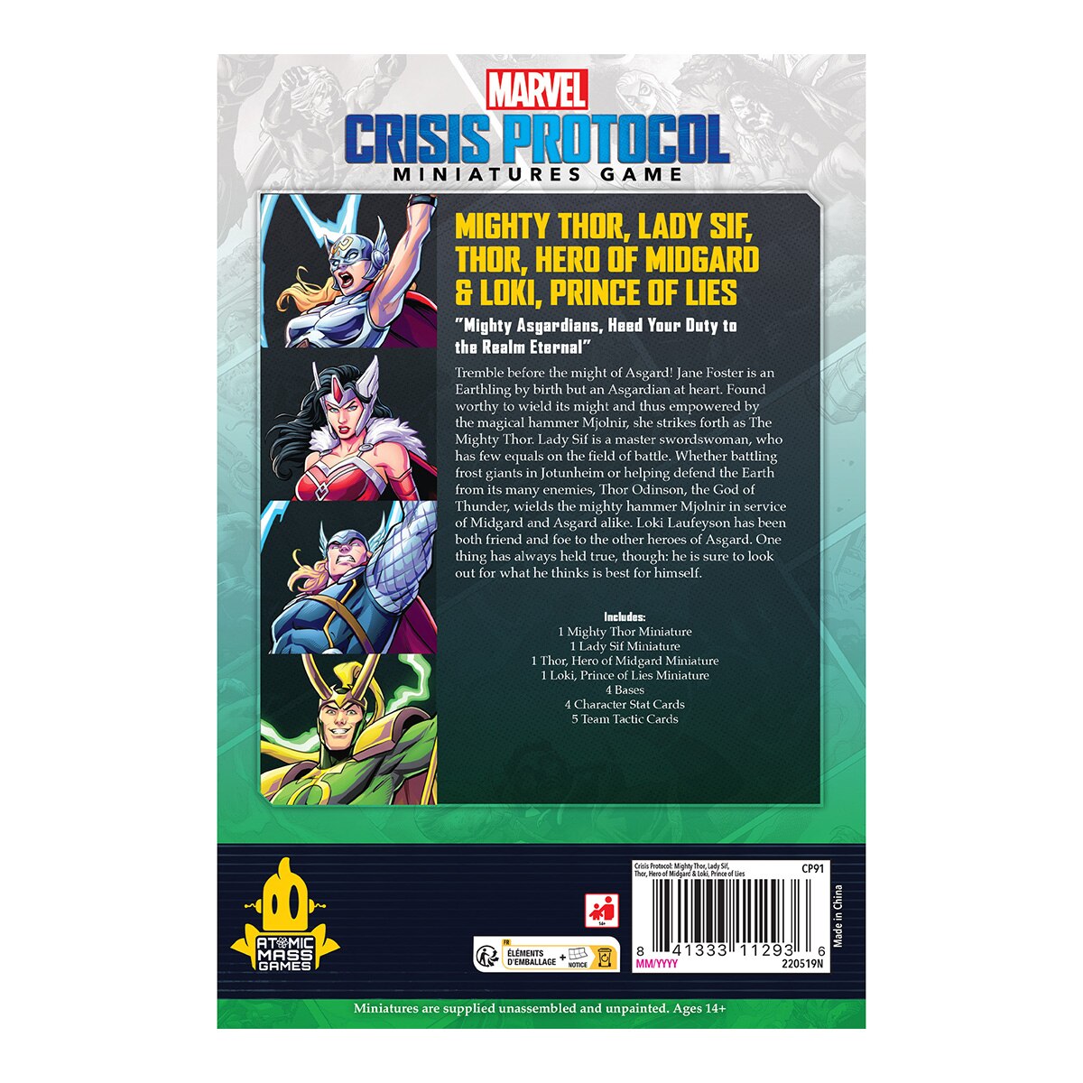 Jogo de Tabuleiro MCP: Mighty Thor+Sif+Thor&Loki Marvel 3
