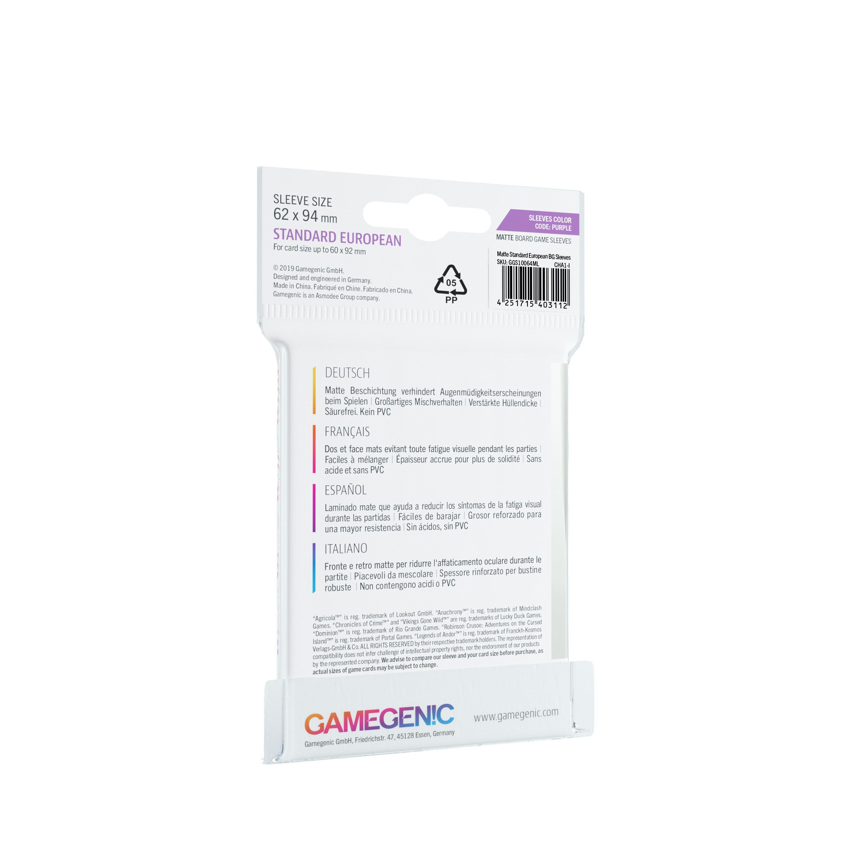 Capas Matte Standard European Gamegenic 2