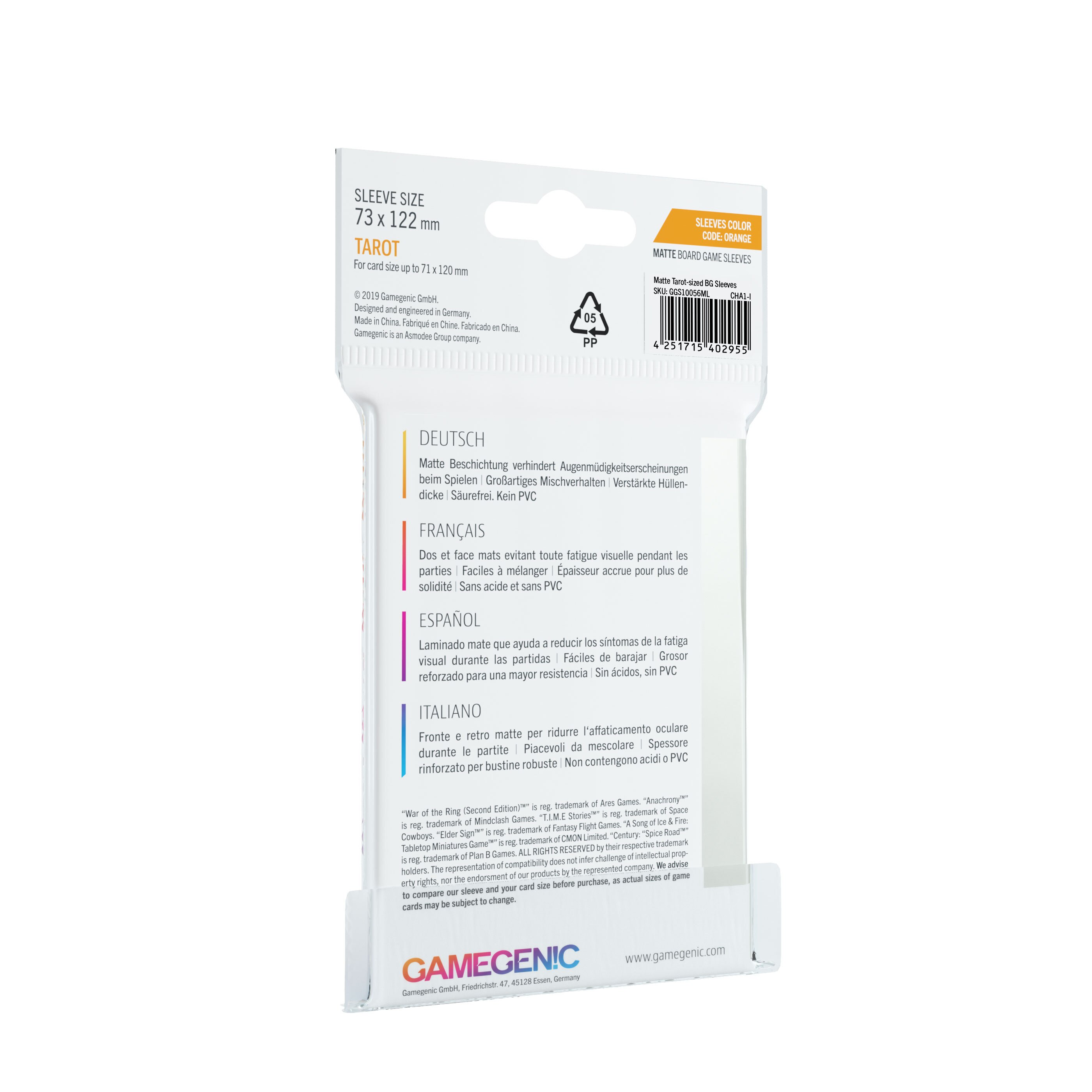 Capas Matte Tarot Gamegenic 2