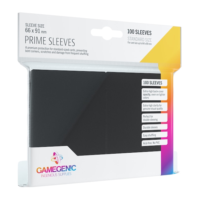 Fundas Pack Prime Sleeves Black (100) Gamegenic.