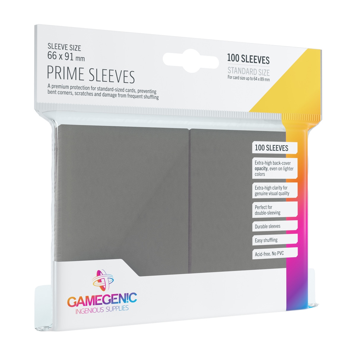 Imagem 0 de Capas Pack Prime Sleeves Gray (100) Gamegenic