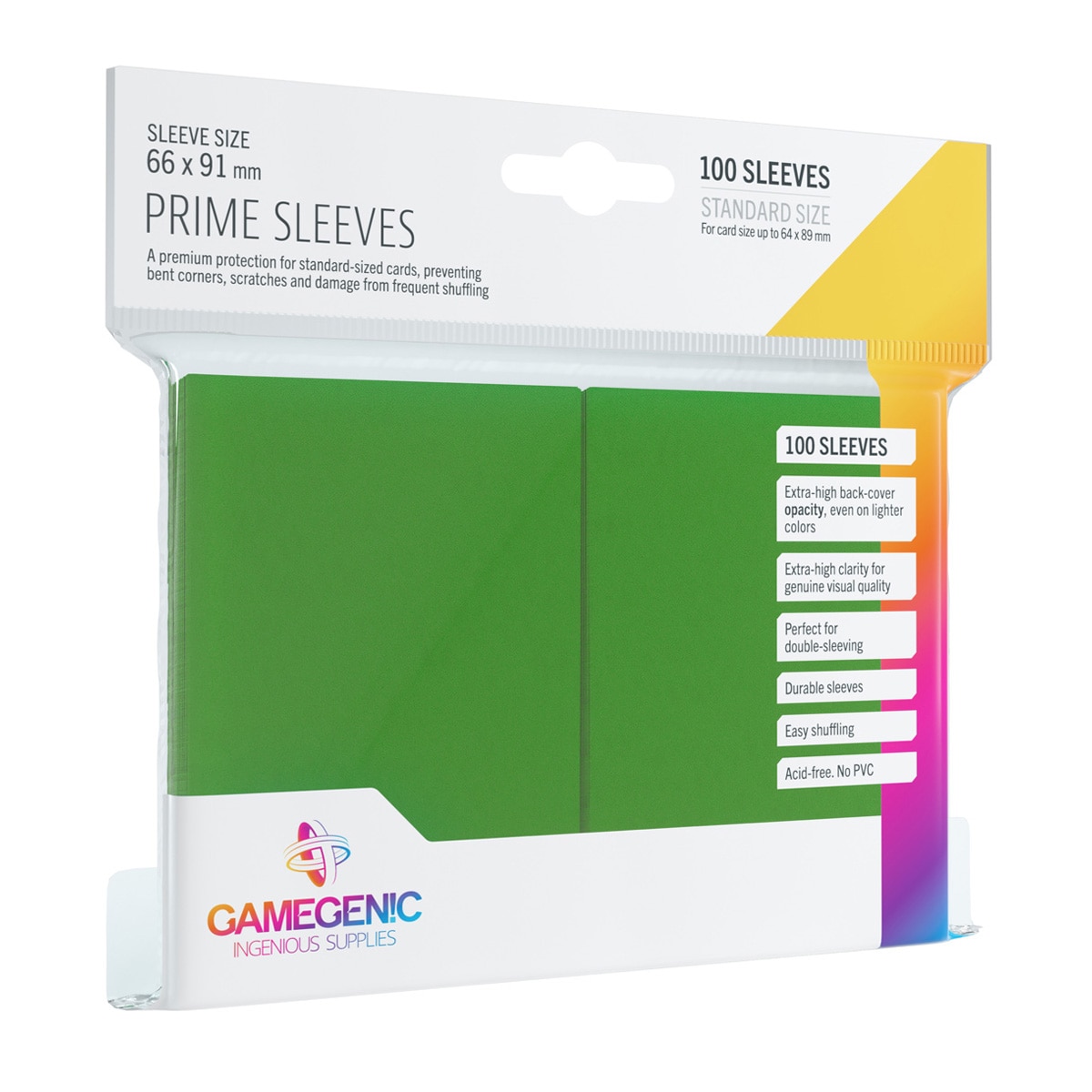 Imagem 0 de Capas Pack Prime Sleeves Green (100) Gamegenic