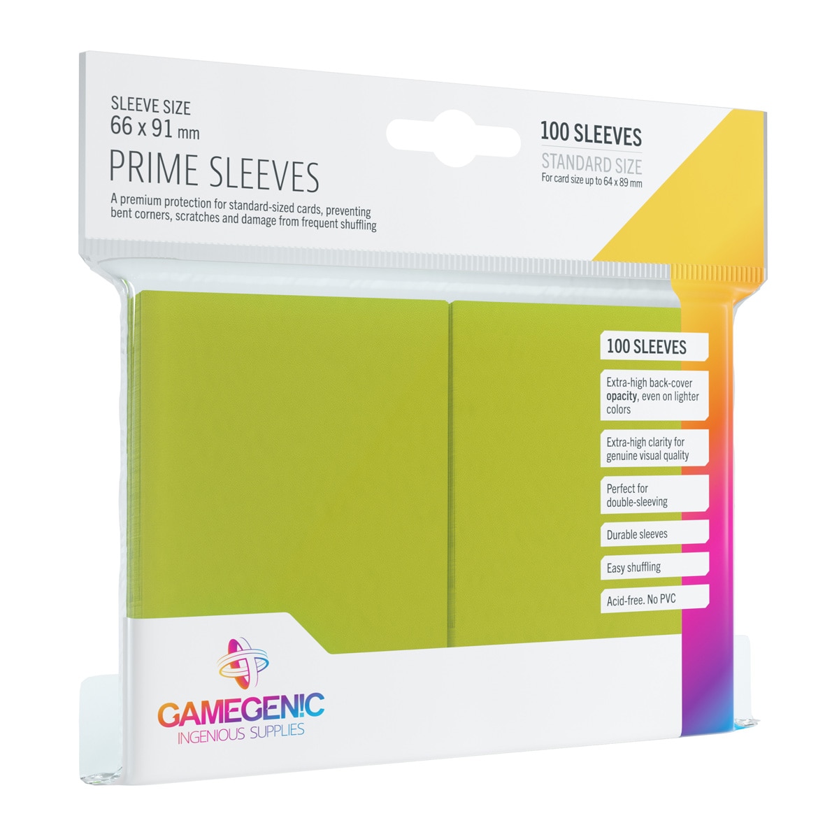 Imagem 0 de Capas Pack Prime Sleeves Lime (100) Gamegenic