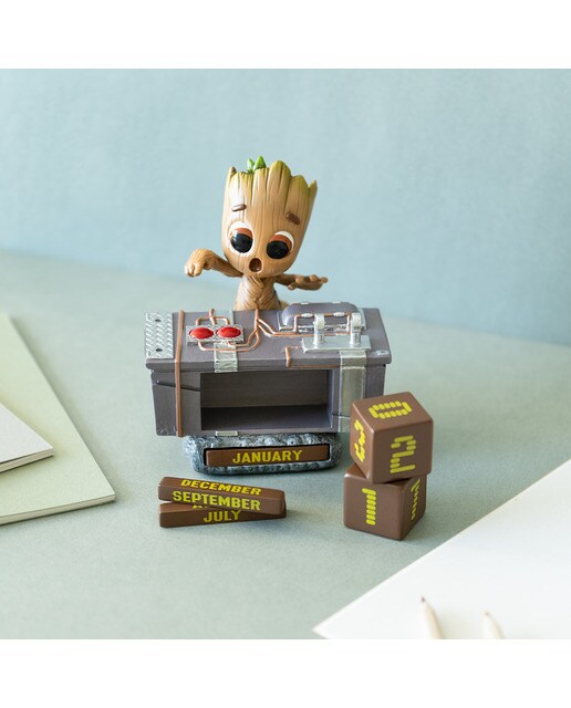 Calendário Perpétuo 3D Mini Groot Os Guardiões da Galáxia 4