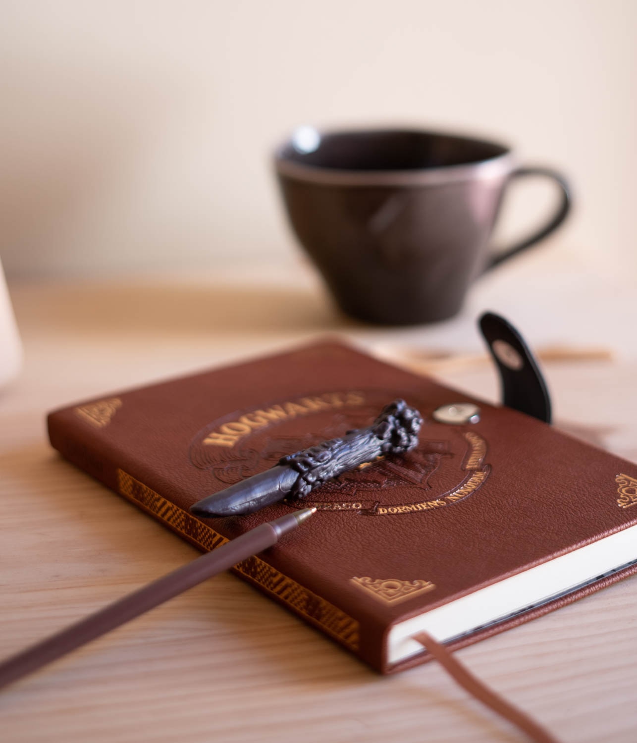 Caderno A5 + Caneta Esferográfica Varinha Harry Potter Hogwarts 5