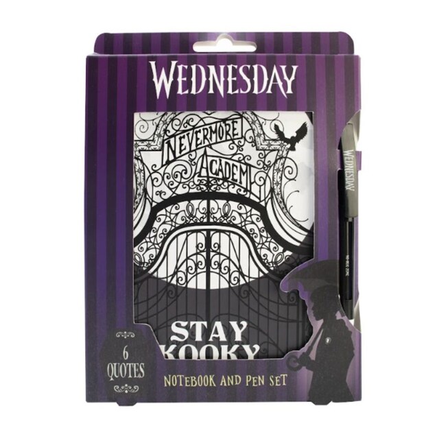 Imagem 0 de Caderno + Esferográfica Nevermore Wednesday