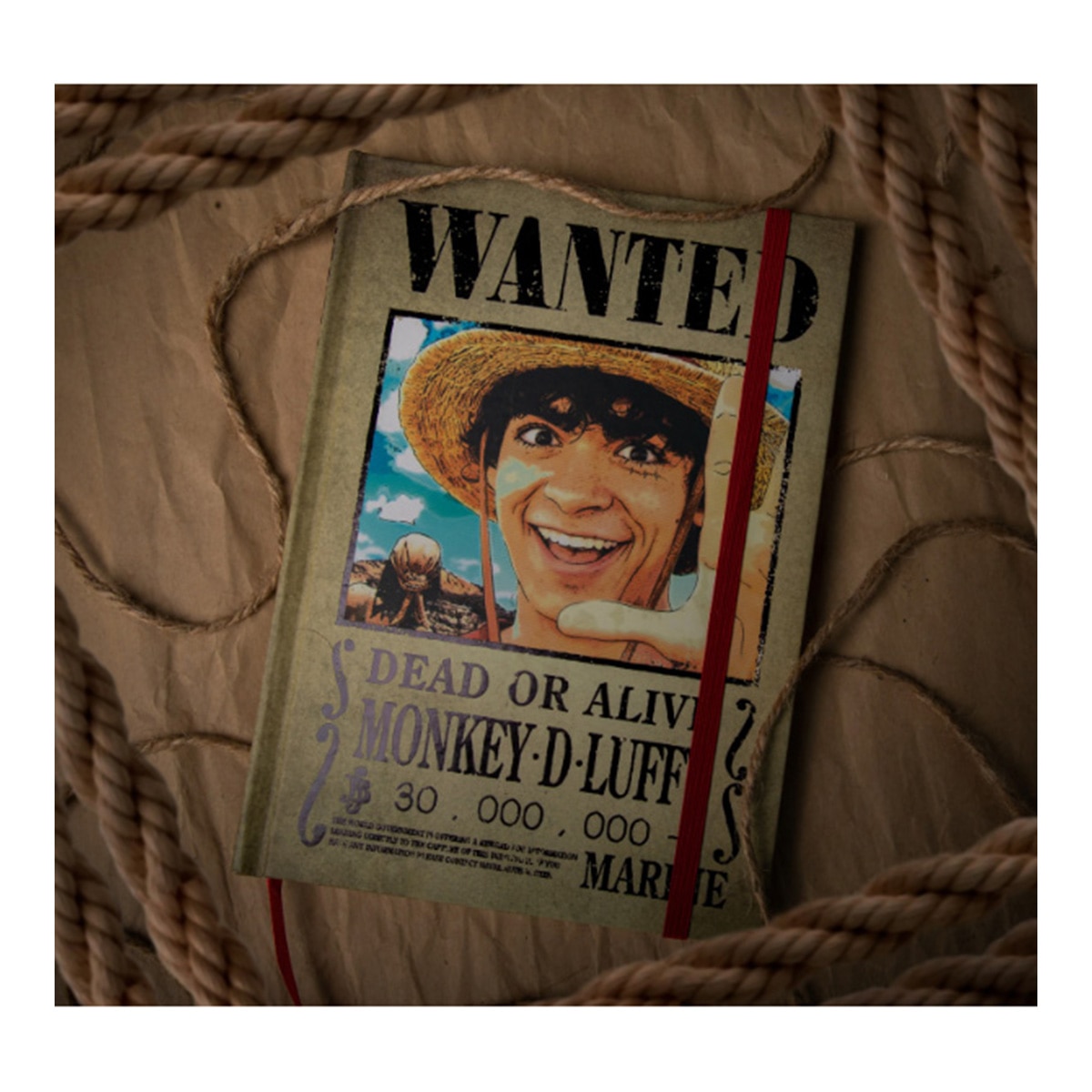 Caderno A5 prem Wanted One Piece 3