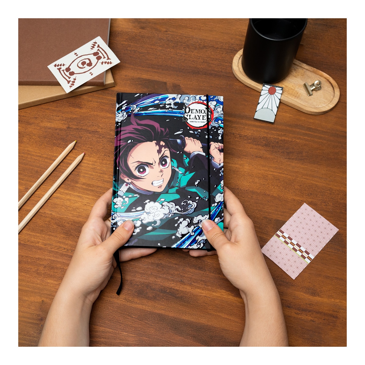 Caderno A5 Demon Slayer Demon Slayer Grupo Erik Verde-4