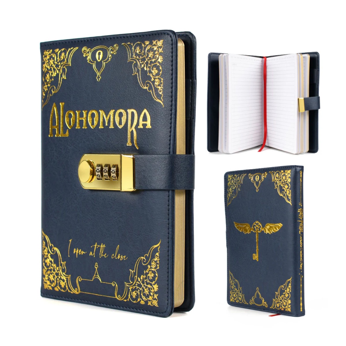Diario Combinação Alohomora Harry Potter Pyramid Azul-4
